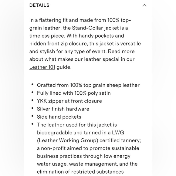 NWT Quince Leather Stand- Collar Jacket in Cognac - Picture 7 of 16